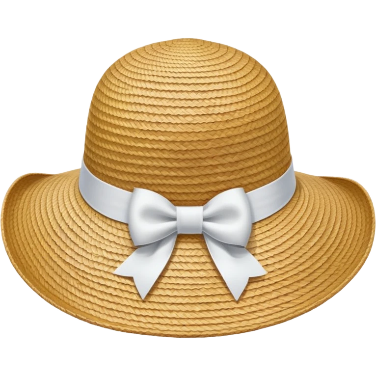 sun hat with a white bow emoji