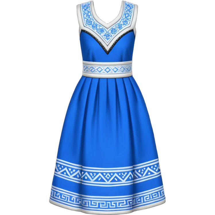 Make the Hmong dress blue, white, and black emoji