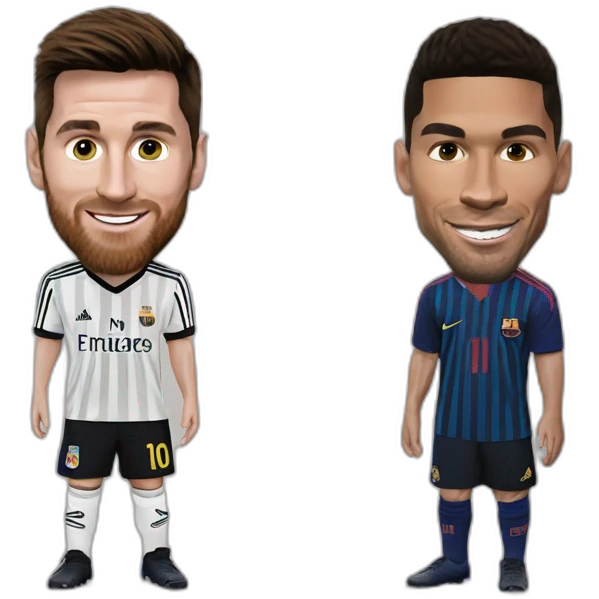 Emoji de messi y cristiano emoji