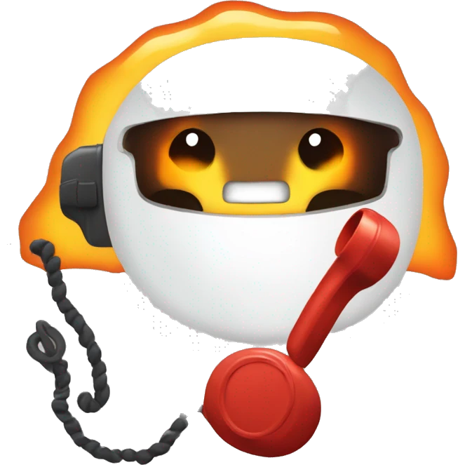 Telefono che va a fuoco emoji