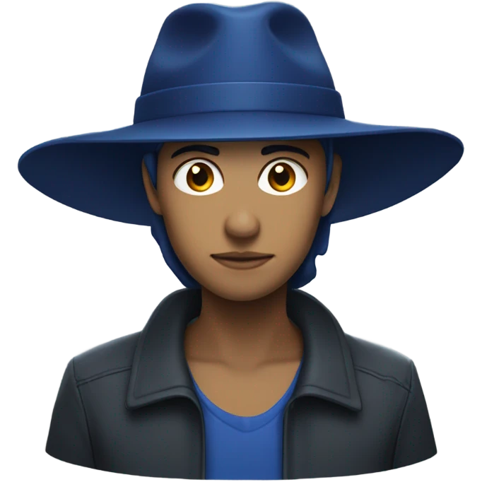 Darl blue hat emoji