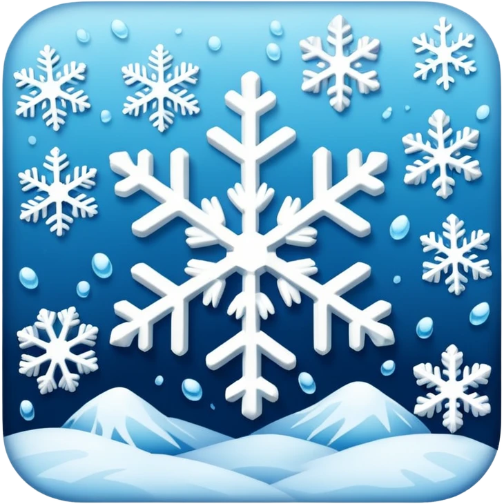 Snowflakes in winter morning emoji