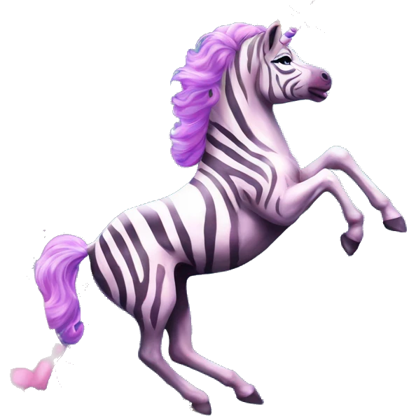 Zebra sparkling nebula unicorn Pegasus collage roses emoji