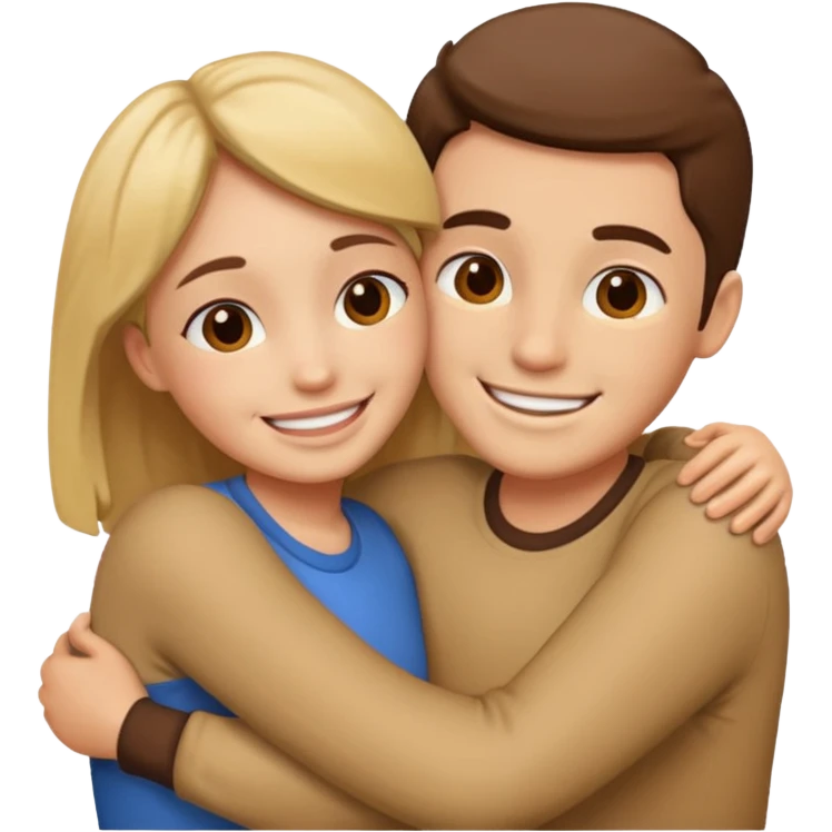 Two people hugging emoji