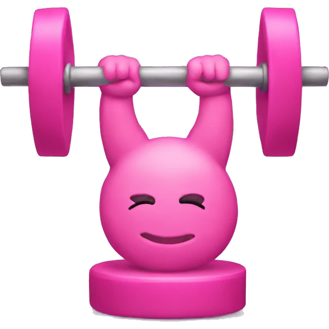 Pink weights  emoji