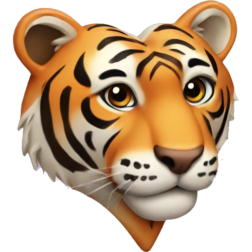 Tiger love heart emoji