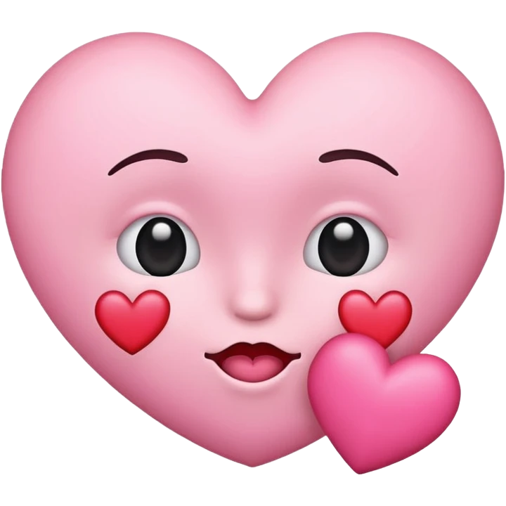 Cute emoji with a kissy face and heart  emoji