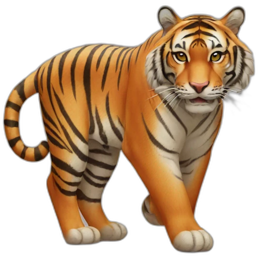 tip toe tiger emoji