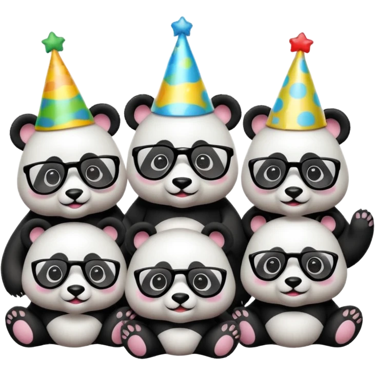 pands with party hats and opticals emoji
