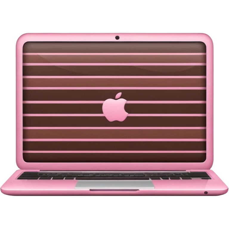 pink and brown striped laptop emoji