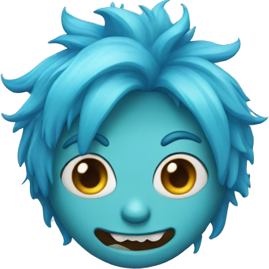 blue haired monster emoji
