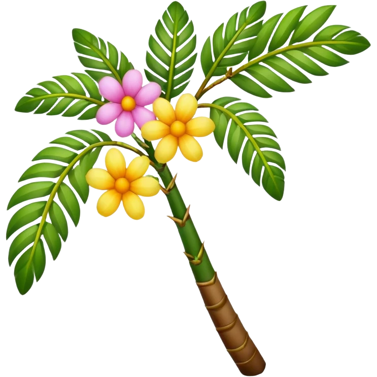 Easter palm branch decorated with flowers emoji
