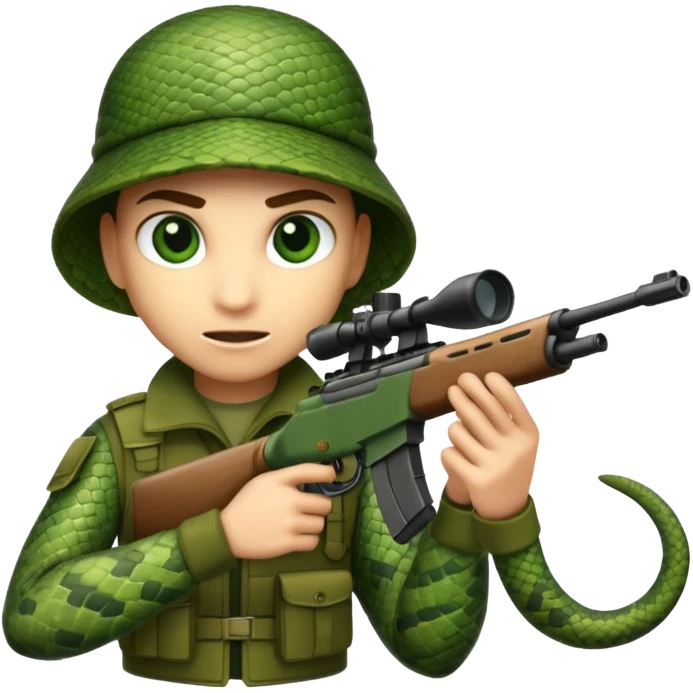 A snake sniper emoji