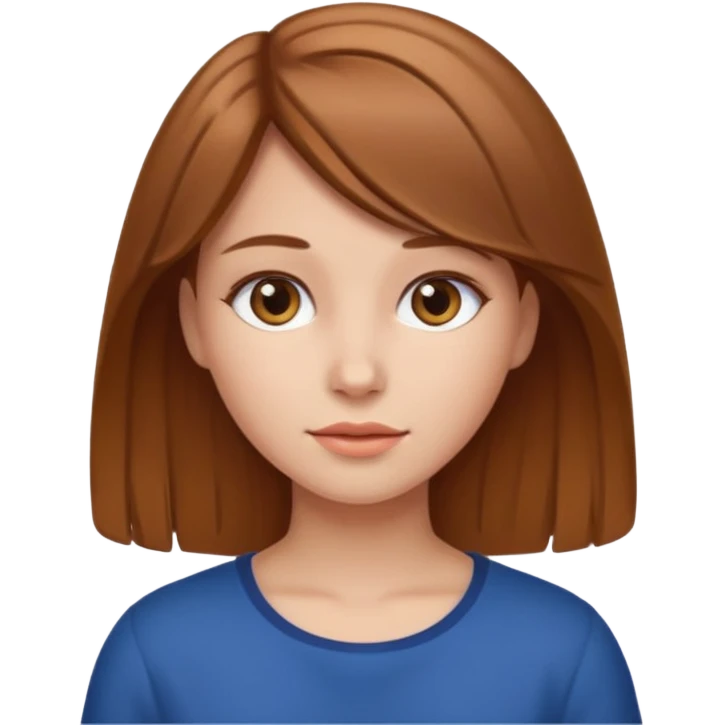 Emoji de chica con piel clara y cabello café claro emoji