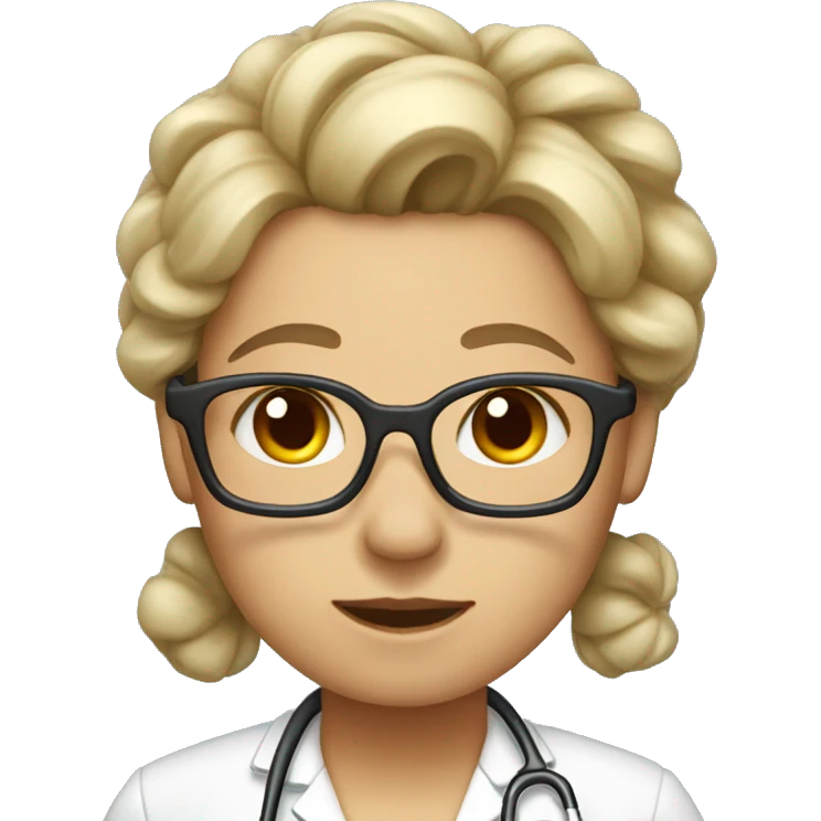 A doctor with a bow on her hair emoji