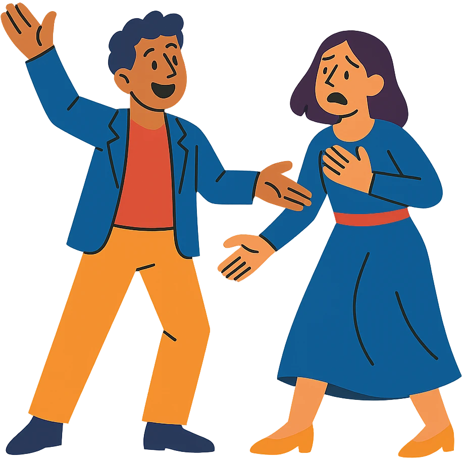 two people acting emoji