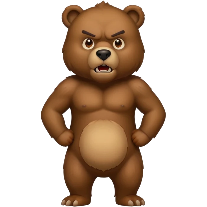 angry bear full emoji