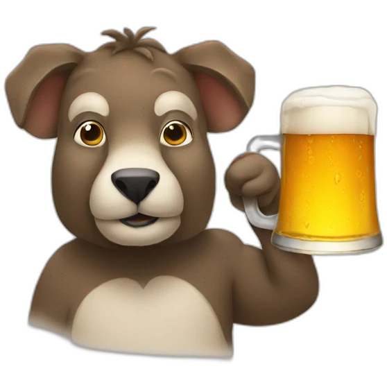 animal drinking beer emoji