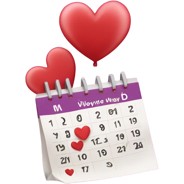 Valentine’s day Calendar  emoji