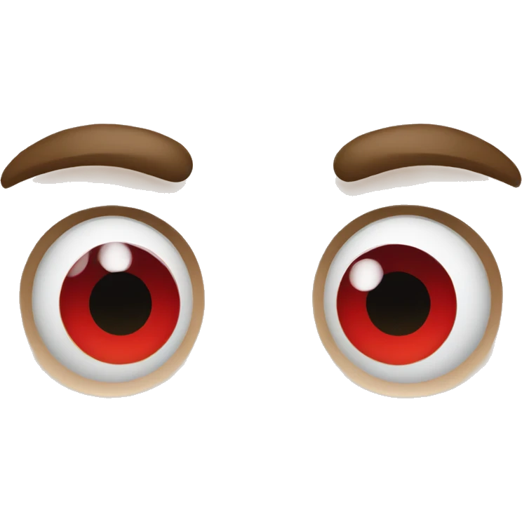 Men with tired red eye emoji