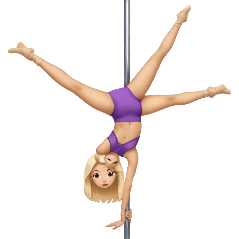 A girl doing pole dance emoji