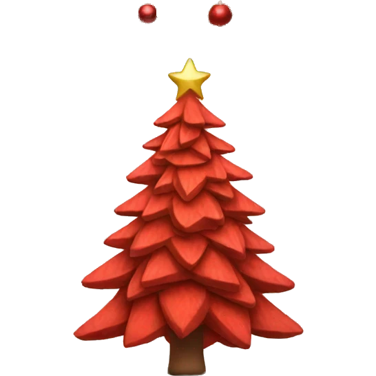 Red Christmas tree  emoji