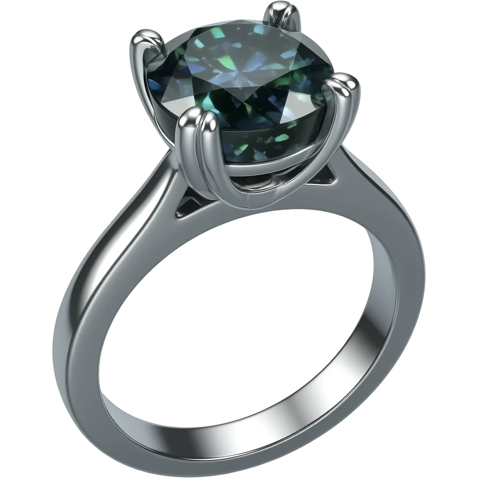 Hyperrealism, 4d rendering isolated gorgeous black opal gemstone engagement ring, 8k hd, no emoji icons no emoji faces  emoji