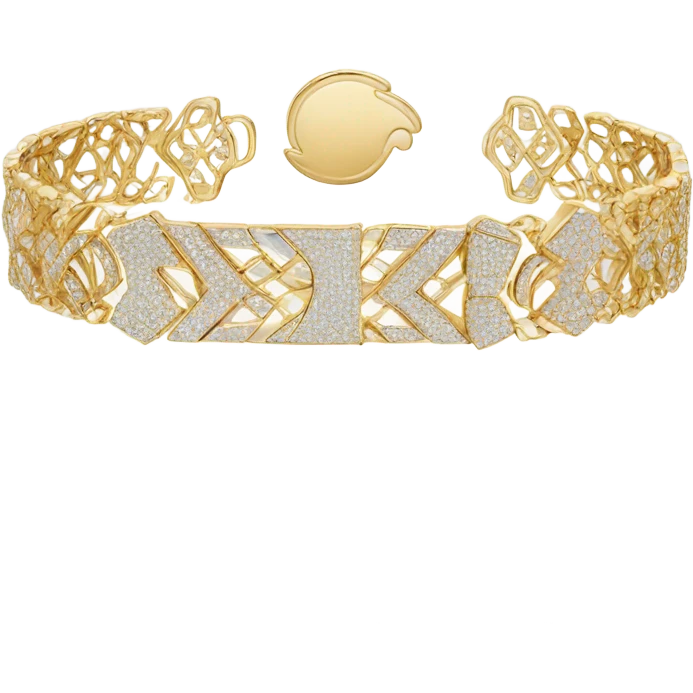 Gold diamond bracelet emoji