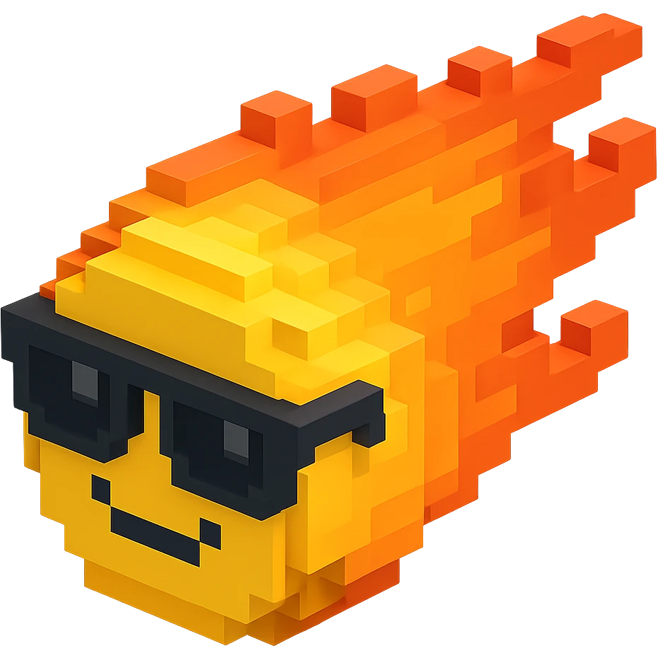 светящиеся комета в солнцезащитных очках, no background emoji