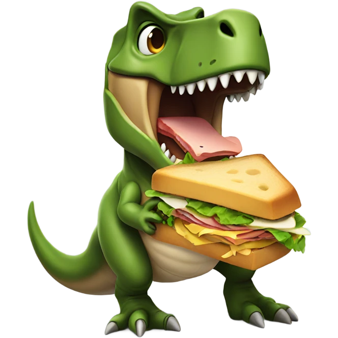 T-Rex eating sandwich  emoji