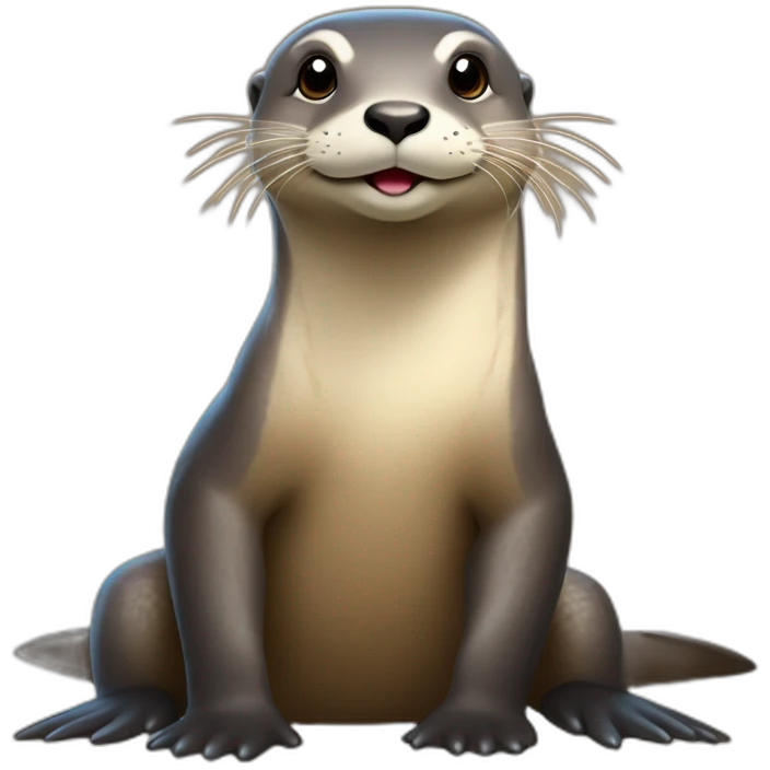Loutre sur tortue  emoji
