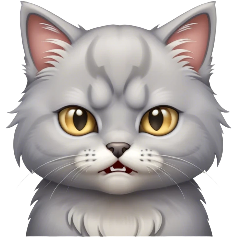 Angry grey kittern emoji