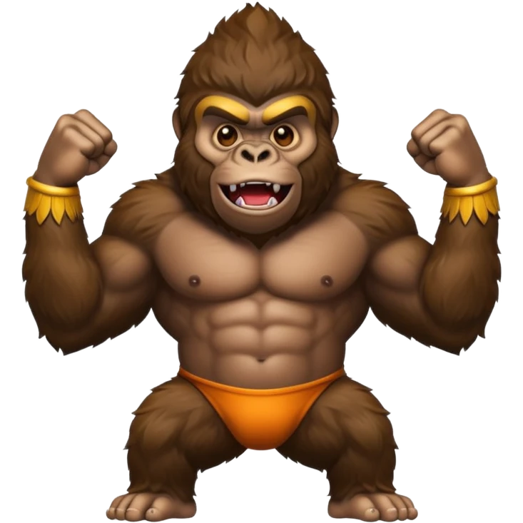 Crazy gorilla emoji