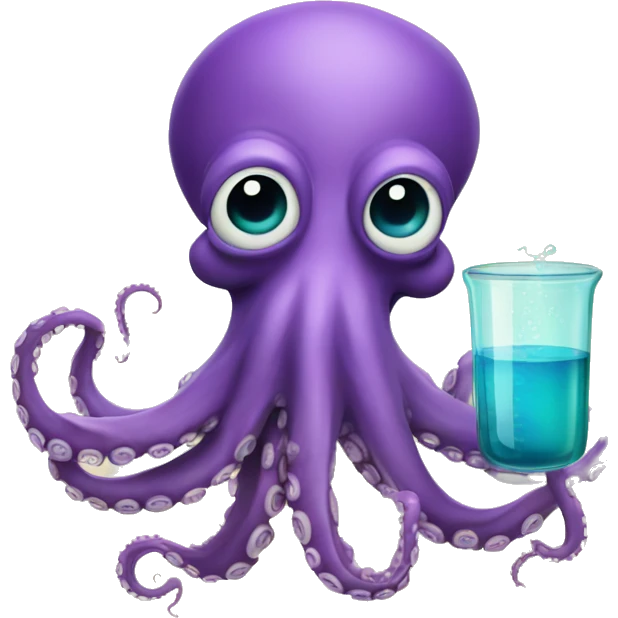 octopus with beaker emoji