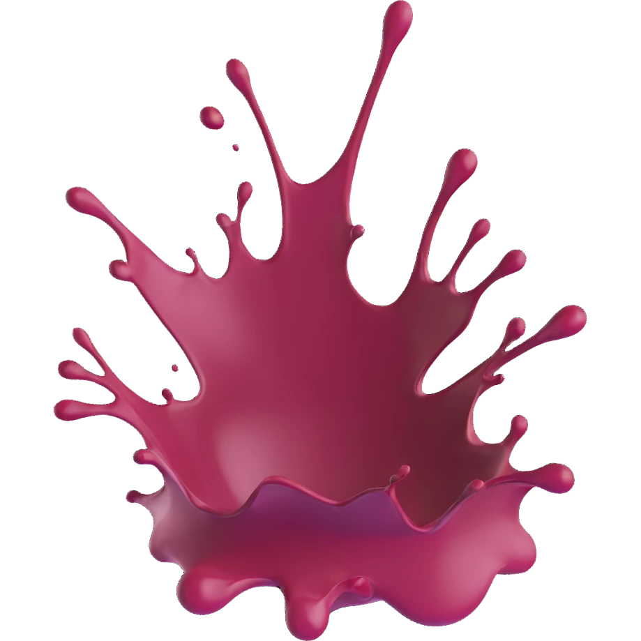 a paint splash in burgundy color emoji