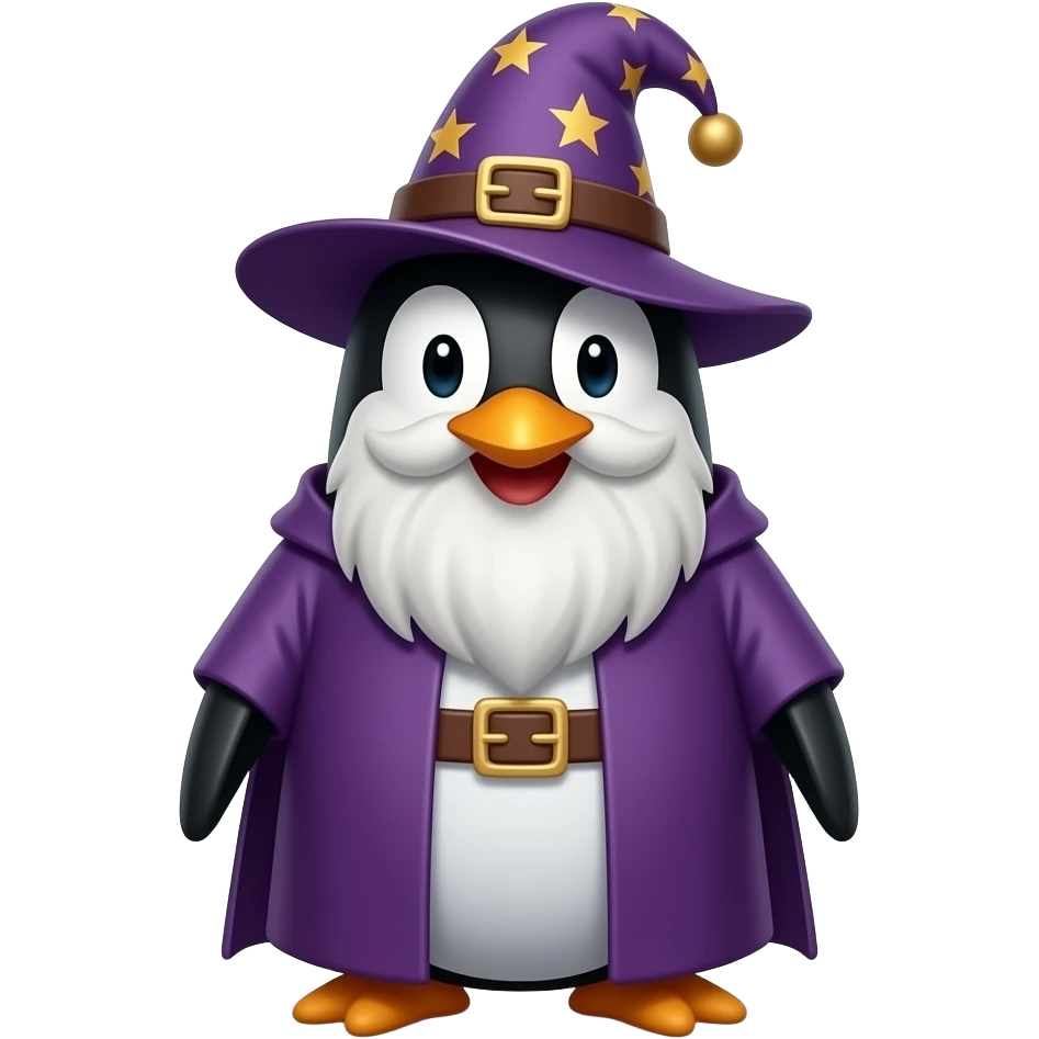 Penguin Wizard emoji