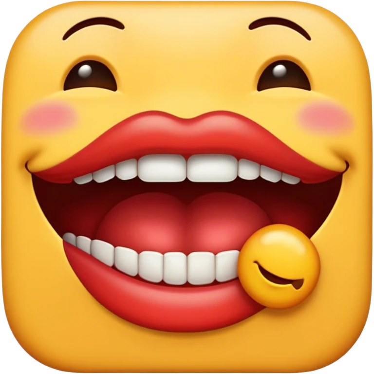 Lip biting emoji  emoji