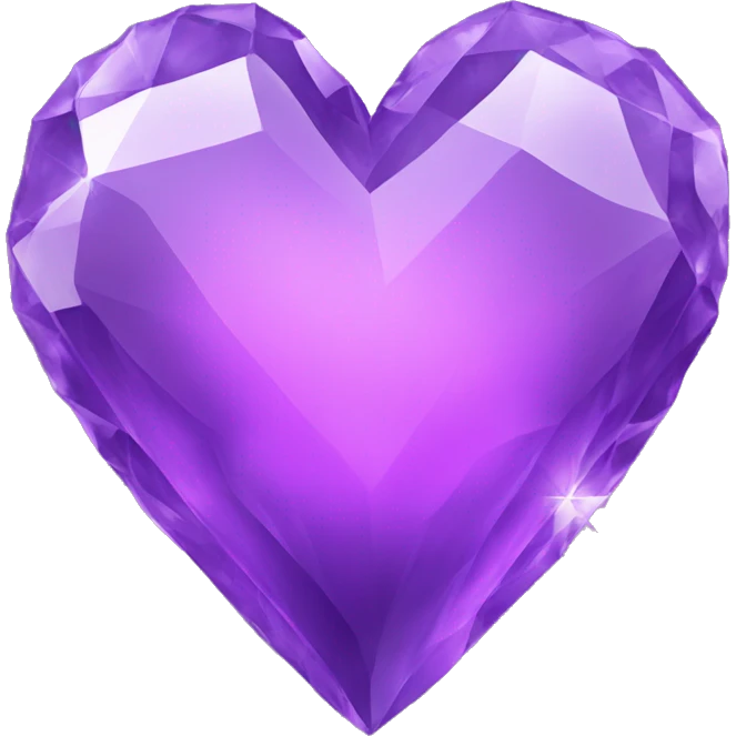 Crystal Purple Heart emoji
