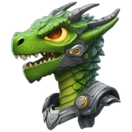 Dragon cyborg with beard  emoji
