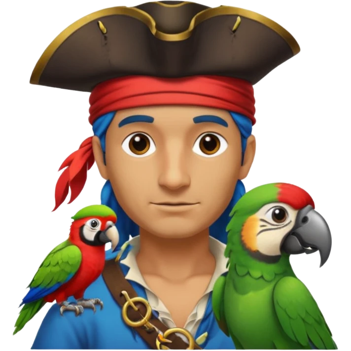 pirate and parrot emoji