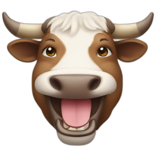 Happy bull emoji