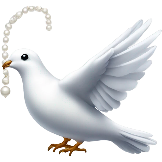 Dove with pearls emoji