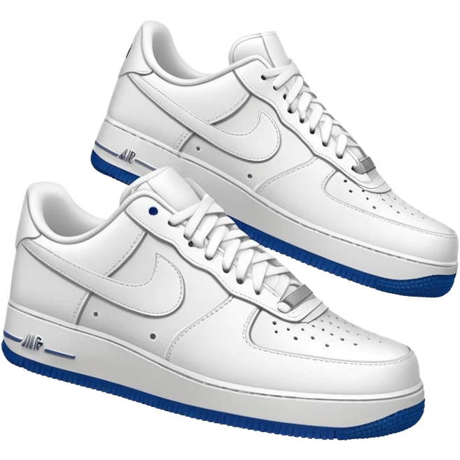 Two white Nike Air Force 1 sneakers facing each other emoji