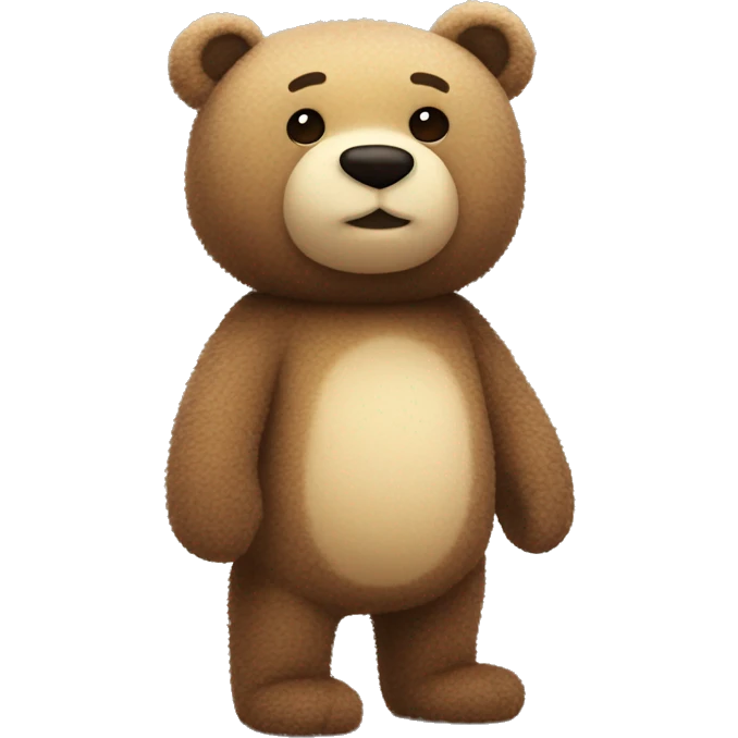 whole body of bear in jellycat style emoji
