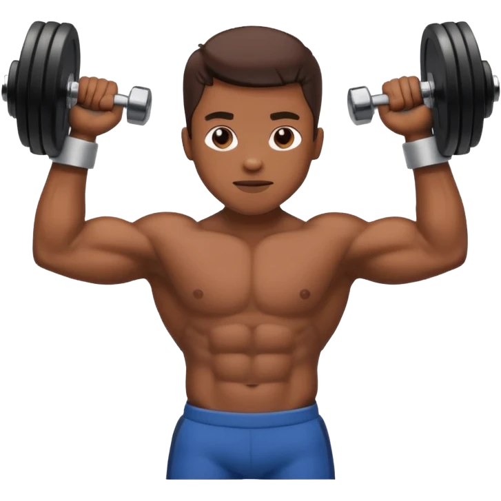 haltère épaule bras levé emoji