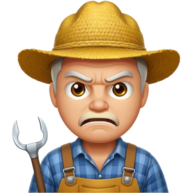 angry farmer  emoji