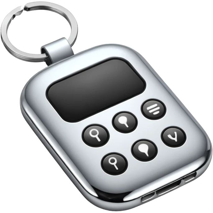 BM key fob, realistic, glossy circuit style emoji