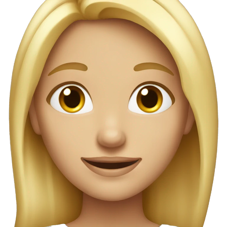 smiling girl with blonde hair emoji