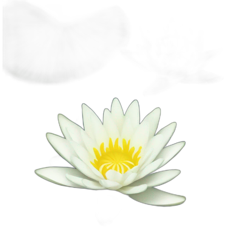 white waterlily emoji