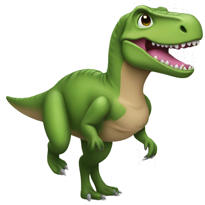 Trex wearing a tutu with a ponytail  emoji
